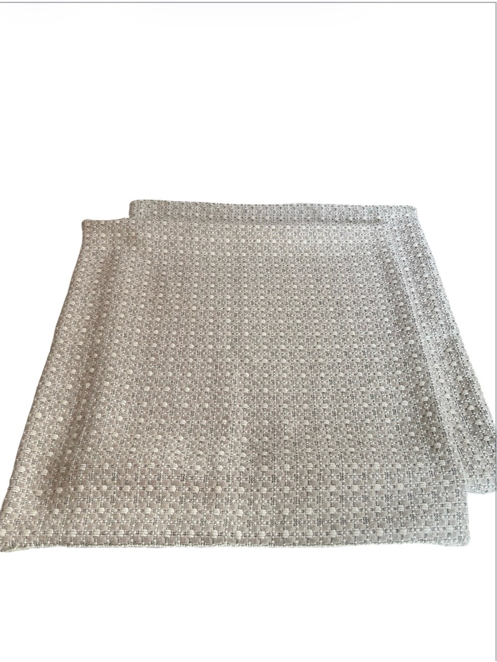 Set of 2 FRETTE Tweed Decorative Pillow Case or Cushion Cover Silver Grey 19x19”